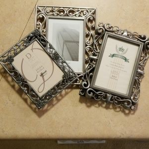 Lot of 3 silver/pewter picture frames